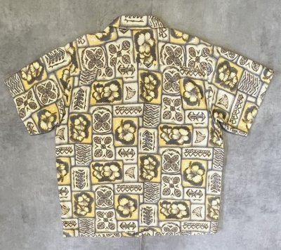 画像4: 90'S PATAGONIA コットン 半袖 ACシャツ MAHALO OAK柄 (VINTAGE)
