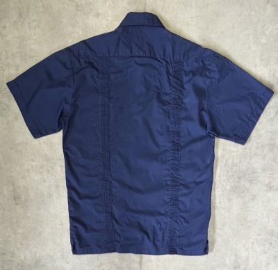 画像3: 90'S CHIC ELEGANT 半袖 キューバシャツ ネイビー (VINTAGE)
