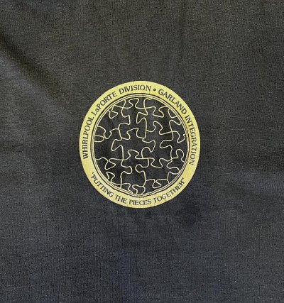 画像3: 90'S WHIRLPOOL LAPORTE DIVISION シングルステッチ 両面＋袖プリント 半袖 Tシャツ ネイビー USA製 (VINTAGE)
