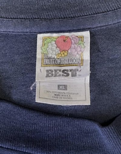 画像2: 90'S WHIRLPOOL LAPORTE DIVISION シングルステッチ 両面＋袖プリント 半袖 Tシャツ ネイビー USA製 (VINTAGE)