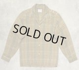 70'S McGREGOR "SCOTSET" リネン 長袖 オープンカラーシャツ チェック柄 (VINTAGE)
