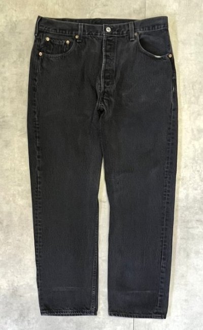 画像1: 90'S LEVIS 501 デニム ブラック W36L30 USA製 (VINTAGE)