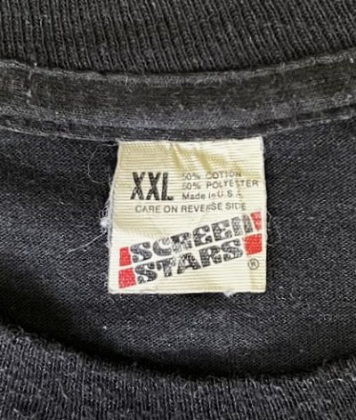 画像2: 80'S DON'T WORRY BE HAPPY! シングルステッチ 発泡プリント 半袖 Tシャツ ブラック USA製 (VINTAGE)