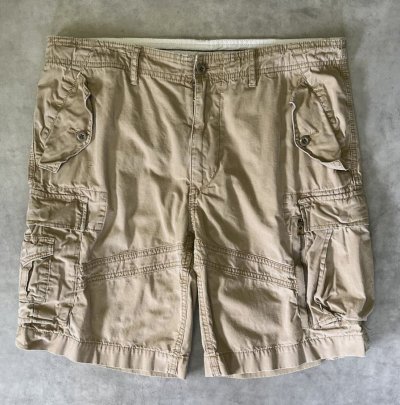 画像1: 90'S RALPH LAUREN カーゴショーツ TALONジップ ベージュ (VINTAGE)