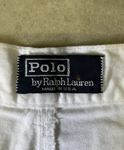 画像2: 90'S RALPH LAUREN ツープリーツ チノショーツ ホワイト USA製 (VINTAGE)