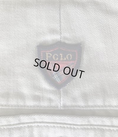 画像6: 90'S RALPH LAUREN "クレストロゴ" ツープリーツ チノショーツ ベージュ USA製 (VINTAGE)