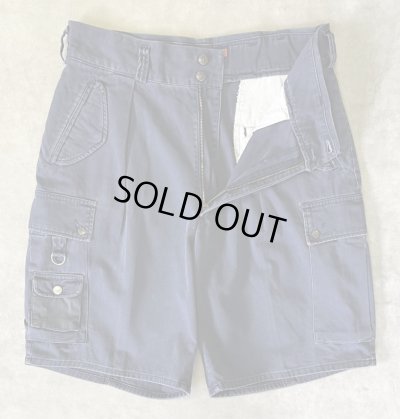 画像3: 90'S RALPH LAUREN ワンプリーツ カーゴショーツ ネイビー USA製 (VINTAGE)