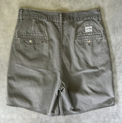 画像5: 90'S RALPH LAUREN "ボックスロゴ" ツープリーツ チノショーツ カーキ USA製 (VINTAGE)