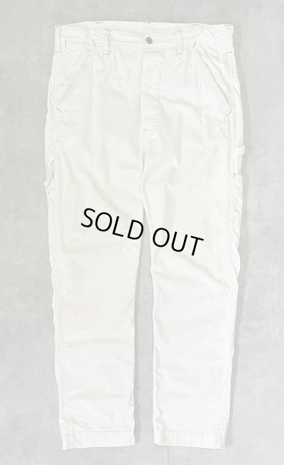 画像1: RRL シンチバック ボタンフライ ペインターパンツ ホワイト USA製 (VINTAGE)