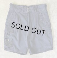 90'S RALPH LAUREN ワンプリーツ カーゴショーツ ネイビー USA製 (VINTAGE)