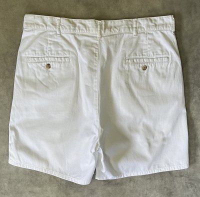 画像5: 90'S RALPH LAUREN ツープリーツ チノショーツ ホワイト USA製 (VINTAGE)
