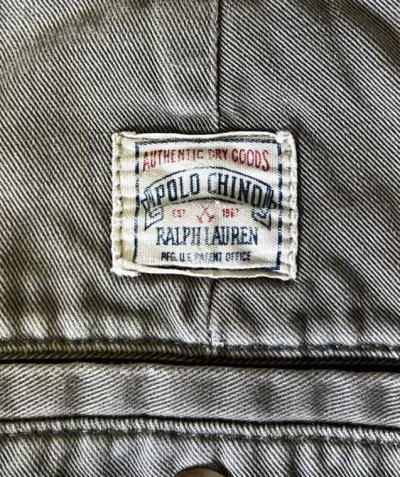画像6: 90'S RALPH LAUREN "ボックスロゴ" ツープリーツ チノショーツ カーキ USA製 (VINTAGE)