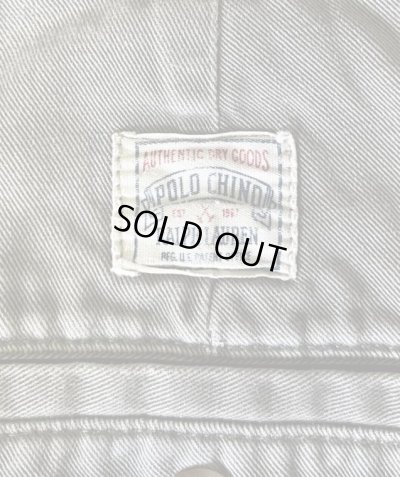 画像6: 90'S RALPH LAUREN "ボックスロゴ" ツープリーツ チノショーツ カーキ USA製 (VINTAGE)