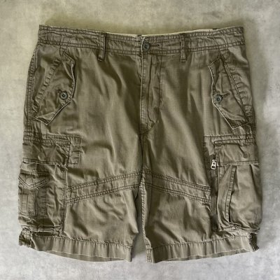 画像1: 90'S RALPH LAUREN カーゴショーツ TALONジップ オリーブ (VINTAGE)