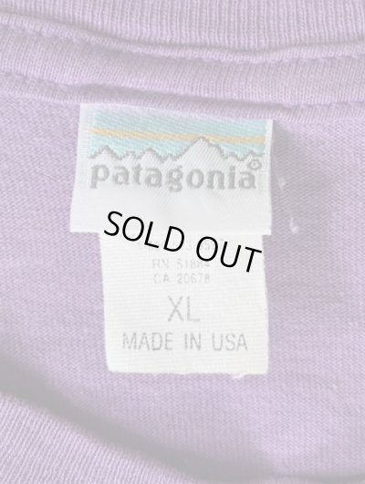 画像2: 90'S PATAGONIA "白タグ" シングルステッチ 半袖 Tシャツ パープル USA製 (VINTAGE)