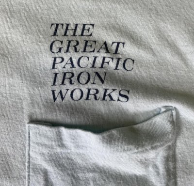 画像5: 70'S THE GREAT PACIFIC IRON WORKS シングルステッチ 半袖 ポケット付き Tシャツ サックスブルー USA製 (VINTAGE)