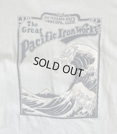 画像2: 70'S THE GREAT PACIFIC IRON WORKS シングルステッチ 半袖 ポケット付き Tシャツ サックスブルー USA製 (VINTAGE)