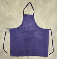 ユーロヴィンテージ コットンツイル ポケット付き エプロン ナス紺 (VINTAGE)