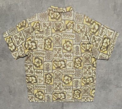 画像4: 90'S PATAGONIA コットン 半袖 ACシャツ MAHALO OAK柄 (VINTAGE)