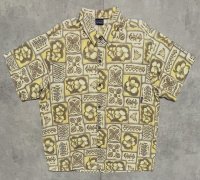 90'S PATAGONIA コットン 半袖 ACシャツ MAHALO OAK柄 (VINTAGE)