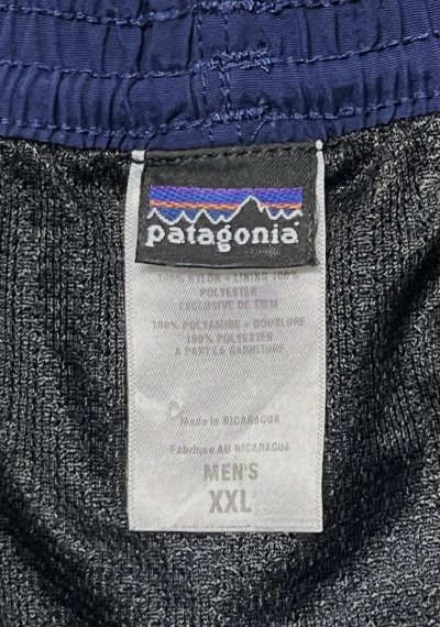 画像2: PATAGONIA "BAGGIES SHORTS" ナイロン バギーズショーツ ネイビー (USED)