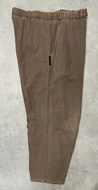 画像3: 90'S GRAMICCI 旧ロゴ ヘンプ/コットン ベルト付き クロップドパンツ ブラウン USA製 (VINTAGE)