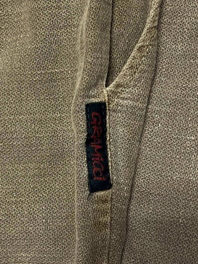 画像4: 90'S GRAMICCI 旧ロゴ ヘンプ/コットン ベルト付き クロップドパンツ ブラウン USA製 (VINTAGE)