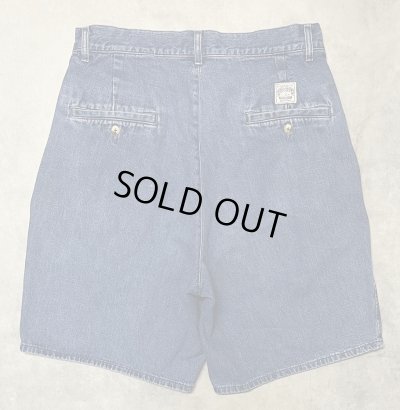 画像5: 90'S RALPH LAUREN "ボックスロゴ" ツープリーツ デニムショーツ インディゴ USA製 (VINTAGE)