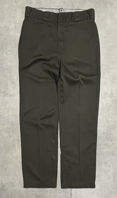 画像3: 80'S DICKIES 874 チビタグ ワークパンツ ダークオリーブ W32L31 USA製 (VINTAGE)