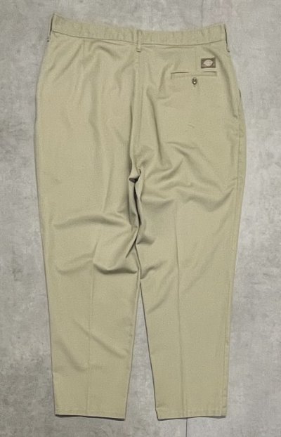 画像4: 90'S DICKIES ツータック ワークパンツ ベージュ TALONジップ USA製 (VINTAGE)