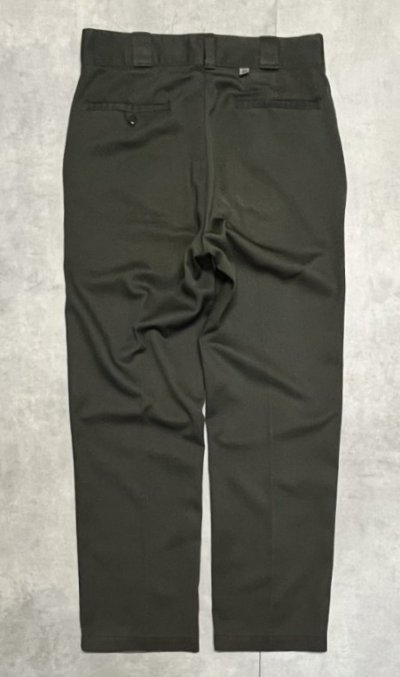 画像1: 80'S DICKIES 874 チビタグ ワークパンツ ダークオリーブ W32L31 USA製 (VINTAGE)