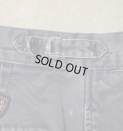 画像5: 90'S RALPH LAUREN "クレストロゴ" ツープリーツ チノショーツ ネイビー USA製 (VINTAGE)