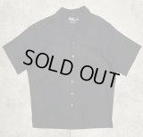 90'S RALPH LAUREN "CALDWELL" シルク/コットン ロゴ無し 半袖 オープンカラーシャツ ブラック (VINTAGE)