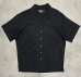 画像1: 90'S RALPH LAUREN "CALDWELL" シルク/コットン ロゴ無し 半袖 オープンカラーシャツ ブラック (VINTAGE) (1)