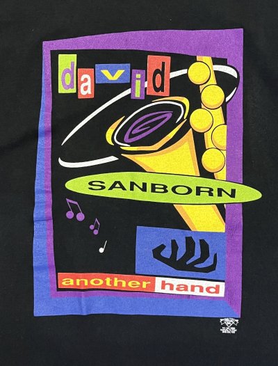 画像3: 90'S DAVID SANBORN シングルステッチ 半袖 Tシャツ ブラック USA製 (VINTAGE)