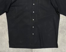 他の写真3: 90'S RALPH LAUREN "CALDWELL" シルク/コットン ロゴ無し 半袖 オープンカラーシャツ ブラック (VINTAGE)