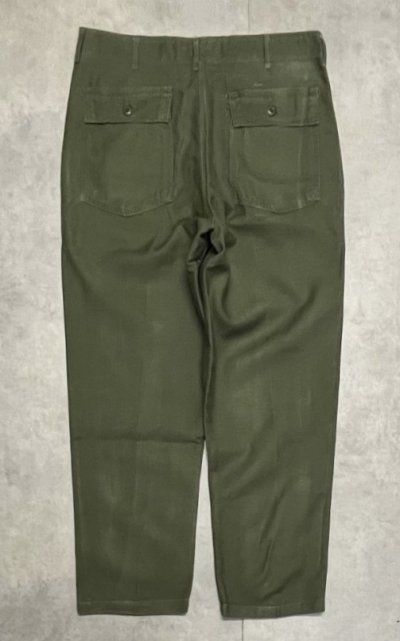 画像5: 60'S アメリカ軍 US ARMY "OG107" コットンサテン ベイカーパンツ ミリタリーグリーン (VINTAGE)
