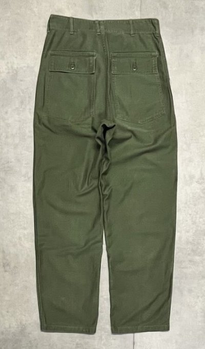 画像6: 60'S アメリカ軍 US ARMY "OG107" コットンサテン 平ボタン ベイカーパンツ ミリタリーグリーン (VINTAGE)