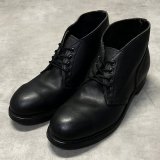 90'S アメリカ軍 US NAVY "CRADDOCK TERRY INC製" スチールトゥ レザー チャッカブーツ ブラック (DEADSTOCK)