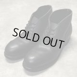 90'S アメリカ軍 US NAVY "CRADDOCK TERRY INC製" スチールトゥ レザー チャッカブーツ ブラック (DEADSTOCK)