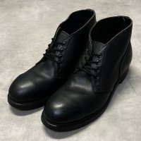 90'S アメリカ軍 US NAVY "CRADDOCK TERRY INC製" スチールトゥ レザー チャッカブーツ ブラック (DEADSTOCK)