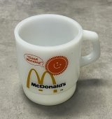 70'S FIRE KING "McDONALD'S" スタッキング マグカップ ホワイト USA製 (VINTAGE)