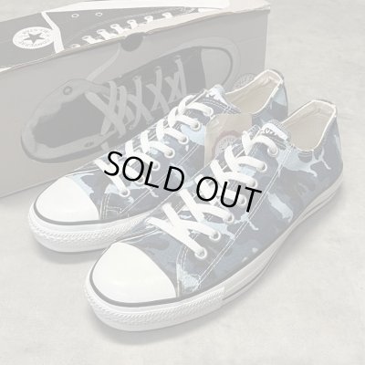画像1: 90'S CONVERSE "ALL STAR LO" キャンバス スニーカー ブルーカモ USA製 箱付き (DEADSTOCK)