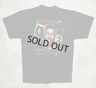 画像1: 90'S BOB MARLEY 両面プリント シングルステッチ 半袖 Tシャツ ブラック USA製 (VINTAGE)