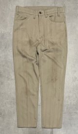70'S LEVIS "STA-PREST" BIG E ボタン裏9 スタプレストパンツ ベージュ SCOVILLジップ USA製 (VINTAGE)