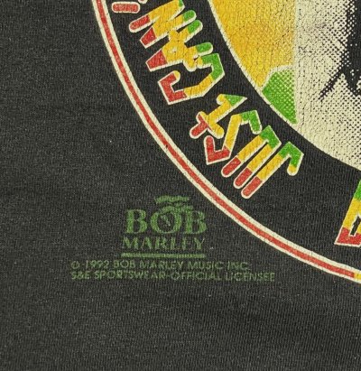 画像3: 90'S BOB MARLEY "POSITIVE VIBRATION" 両面プリント シングルステッチ 半袖 Tシャツ ブラック USA製 (VINTAGE)