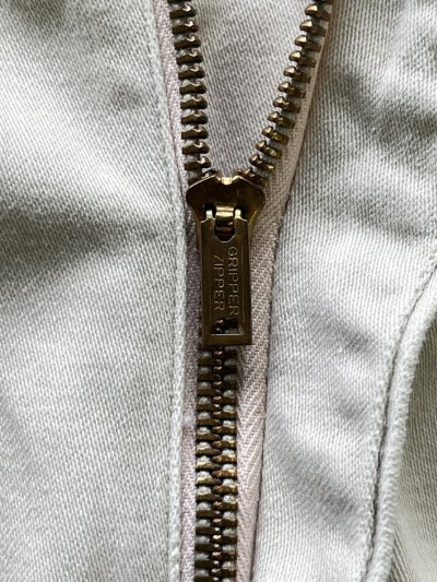 画像4: 60'S Lee "WESTERNER 100-Z" コットンサテンパンツ オフホワイト GRIPPER ZIPPERジップ USA製 (VINTAGE)