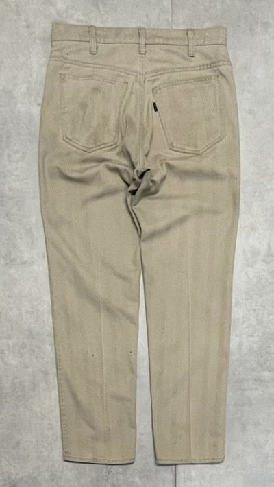 画像5: 70'S LEVIS "STA-PREST" BIG E ボタン裏9 スタプレストパンツ ベージュ SCOVILLジップ USA製 (VINTAGE)