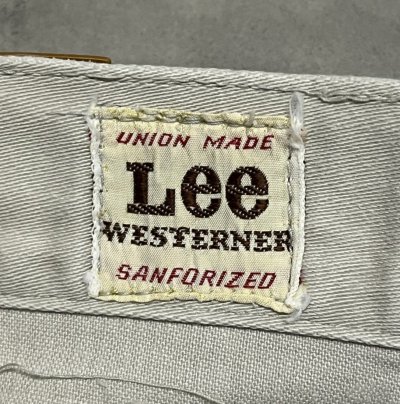 画像2: 60'S Lee "WESTERNER 100-Z" コットンサテンパンツ オフホワイト GRIPPER ZIPPERジップ USA製 (VINTAGE)