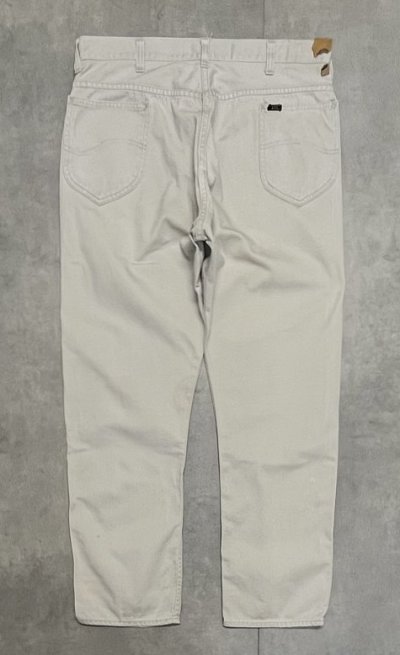 画像5: 60'S Lee "WESTERNER 100-Z" コットンサテンパンツ オフホワイト GRIPPER ZIPPERジップ USA製 (VINTAGE)